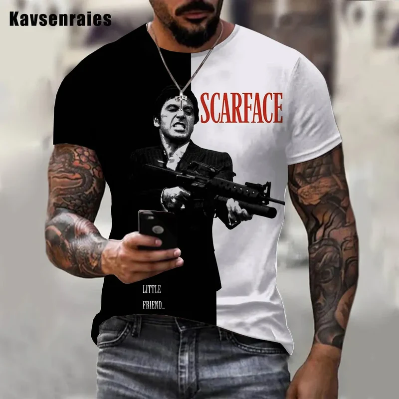Herren Fashion Vintage 3D T-Shirt Rundhals Unisex Sommer Streetwear