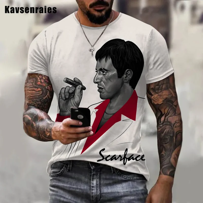 Herren Fashion Vintage 3D T-Shirt Rundhals Unisex Sommer Streetwear