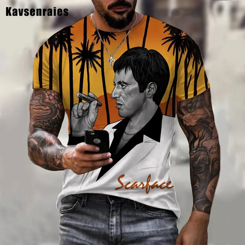 Herren Fashion Vintage 3D T-Shirt Rundhals Unisex Sommer Streetwear