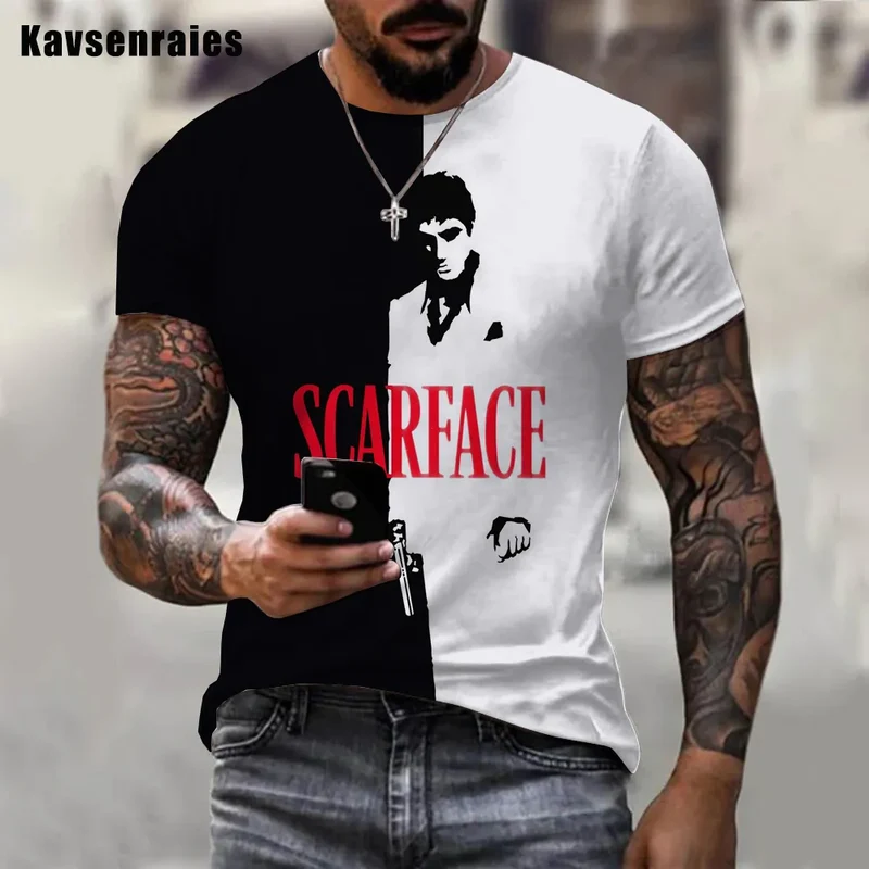 Herren Fashion Vintage 3D T-Shirt Rundhals Unisex Sommer Streetwear