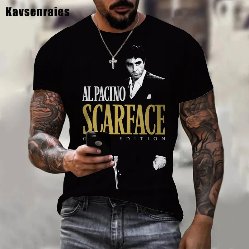 Herren Fashion Vintage 3D T-Shirt Rundhals Unisex Sommer Streetwear