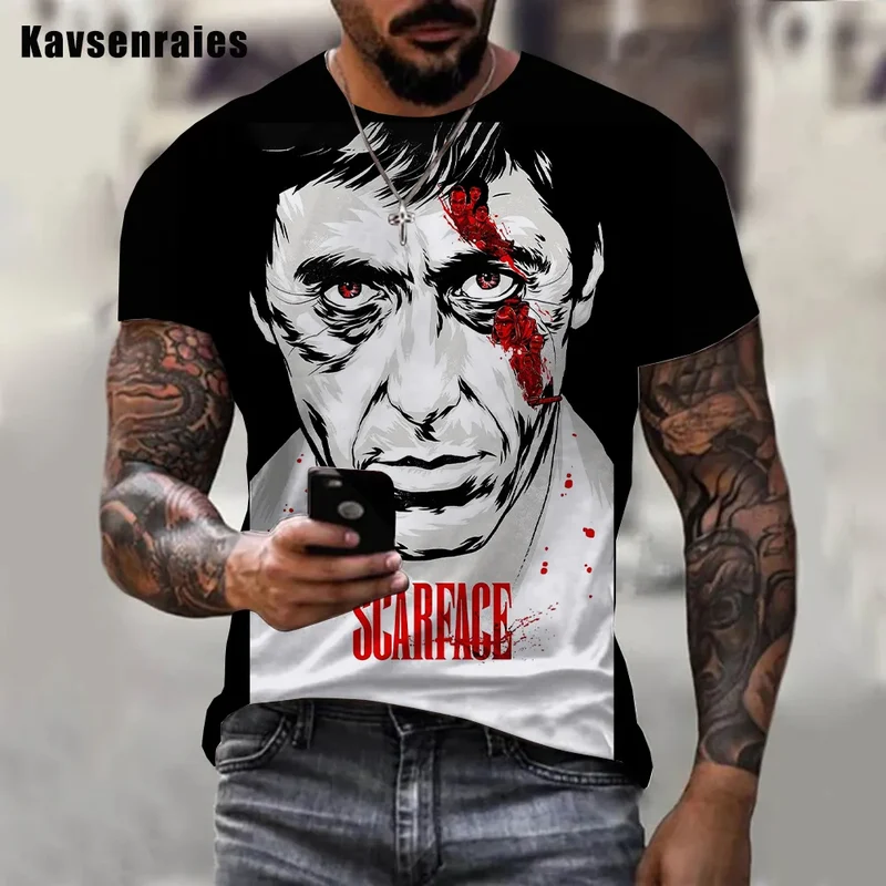 Herren Fashion Vintage 3D T-Shirt Rundhals Unisex Sommer Streetwear