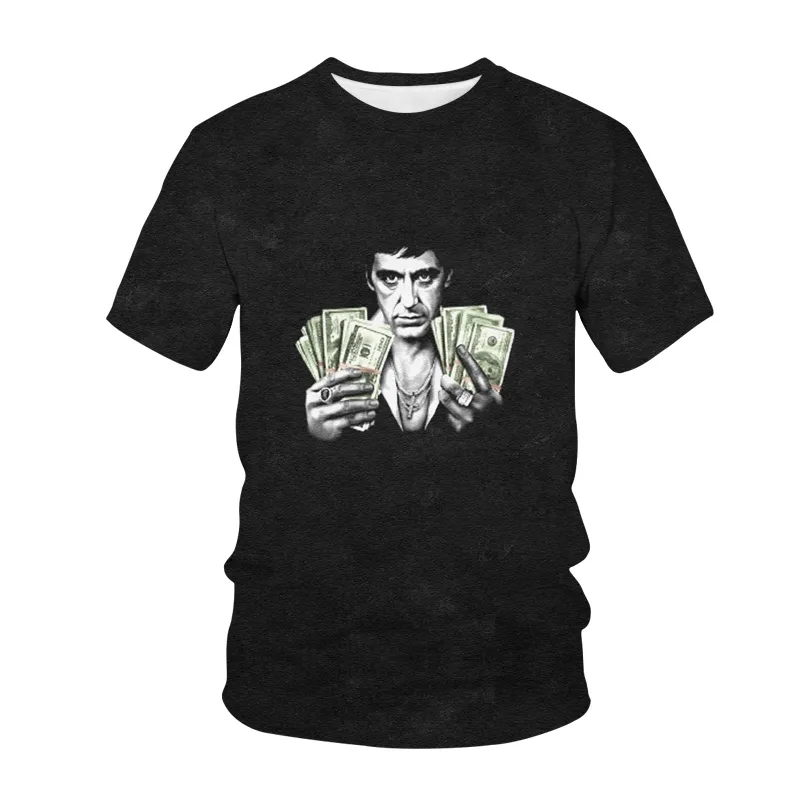 Herren Fashion Vintage 3D T-Shirt Rundhals Unisex Sommer Streetwear