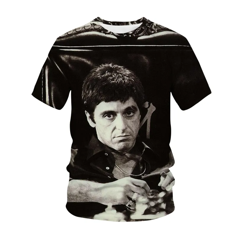 Herren Fashion Vintage 3D T-Shirt Rundhals Unisex Sommer Streetwear