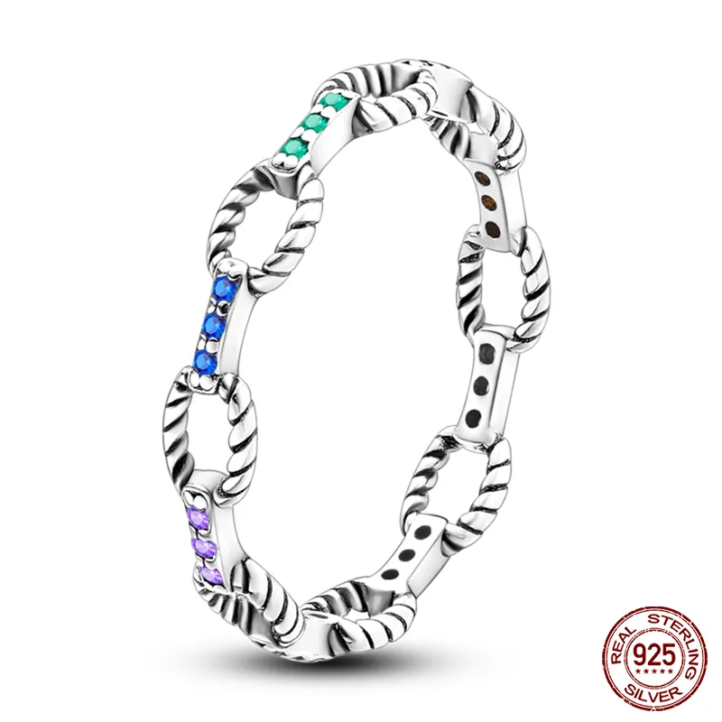 Massiv Sterling Silber 925 Ring filigran Fashion Damenring mit AAA Zirkonia