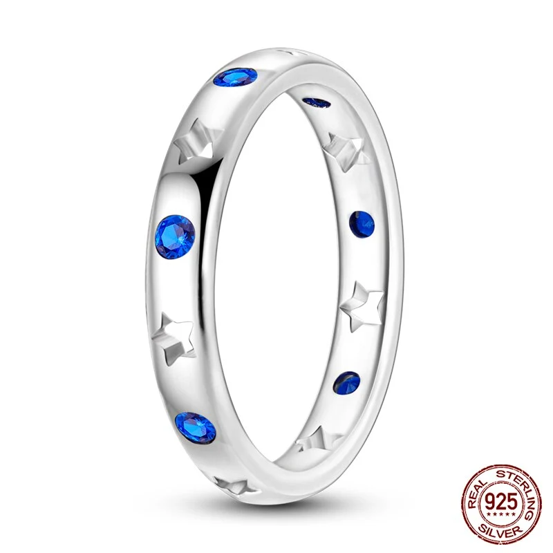 Massiv Sterling Silber 925 Ring filigran Fashion Damenring mit AAA Zirkonia
