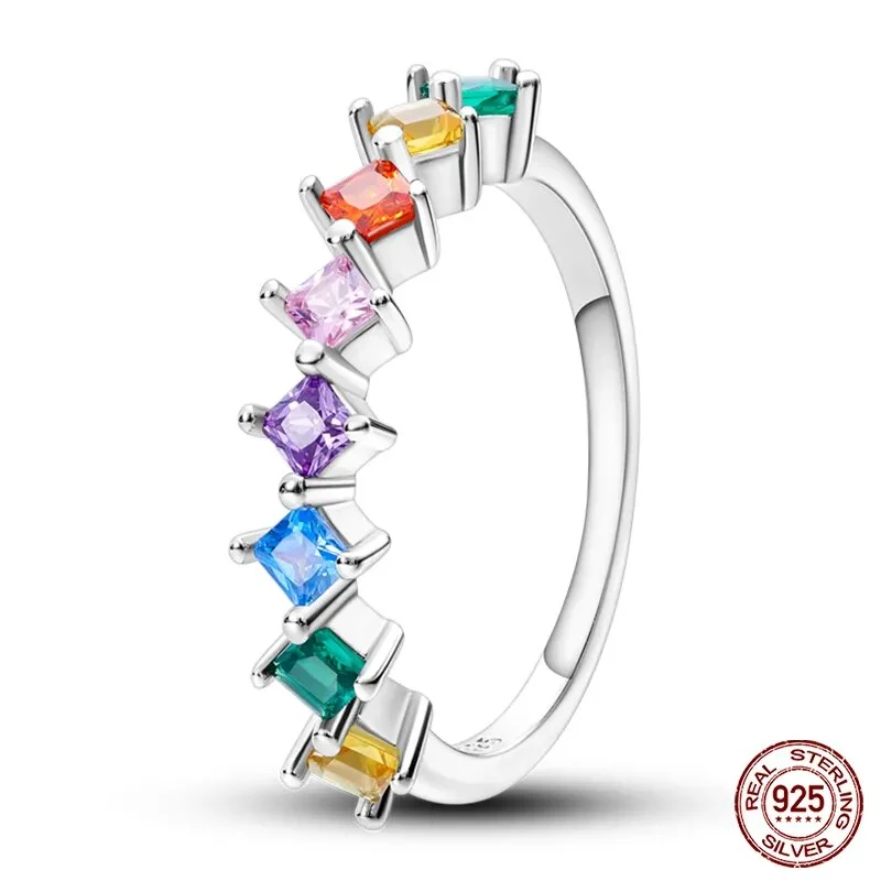 Massiv Sterling Silber 925 Ring filigran Fashion Damenring mit AAA Zirkonia