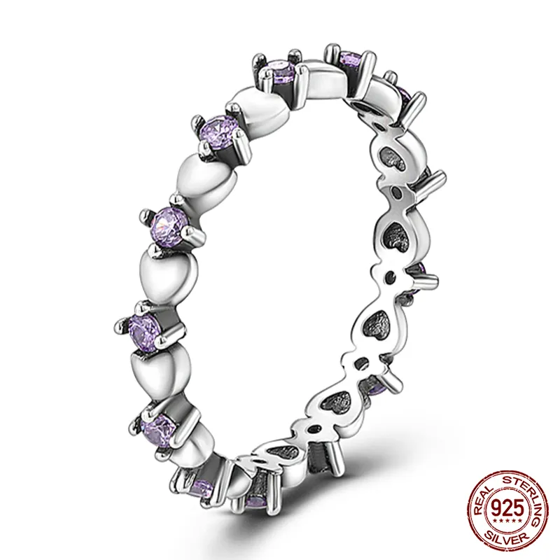 Massiv Sterling Silber 925 Ring filigran Fashion Damenring mit AAA Zirkonia