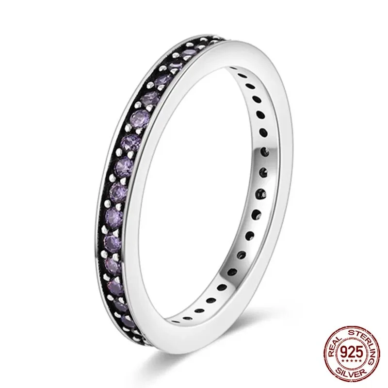 Massiv Sterling Silber 925 Ring filigran Fashion Damenring mit AAA Zirkonia