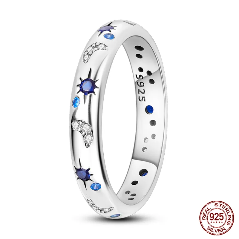 Massiv Sterling Silber 925 Ring filigran Fashion Damenring mit AAA Zirkonia