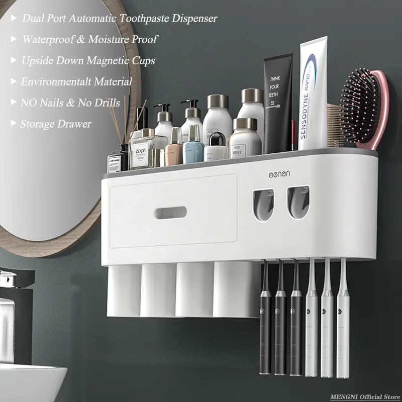Zahnbürste Halter Auto Zahnpasta Spender UV-Licht Sterilisator Wandmontage