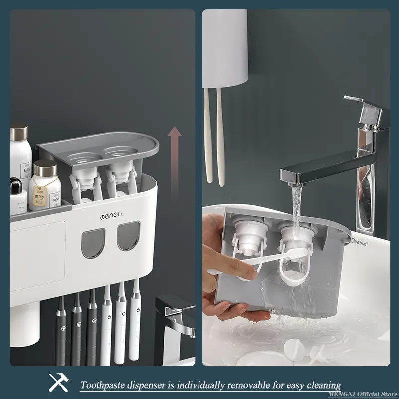Zahnbürste Halter Auto Zahnpasta Spender UV-Licht Sterilisator Wandmontage