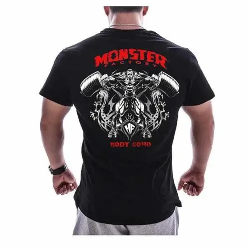 Herren Gym Fitness Viking Tattoo 3D T-Shirt Rundhals Unisex Streetwear