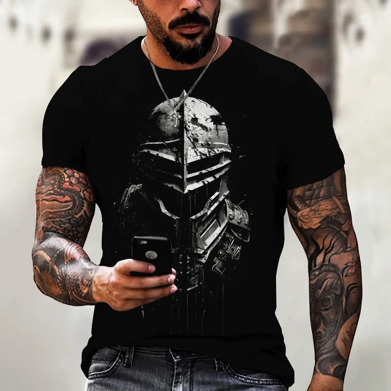GYM Shirt Sport T-Shirt Herren Fitness Sportswear Streetwear Sparta Helm Top