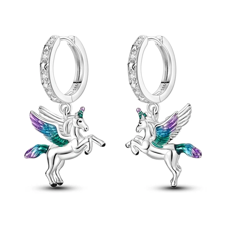 1 Paar Creolen aus 925 sterling Silber Schwarz Ohrringe Zirkonia Ohrstecker