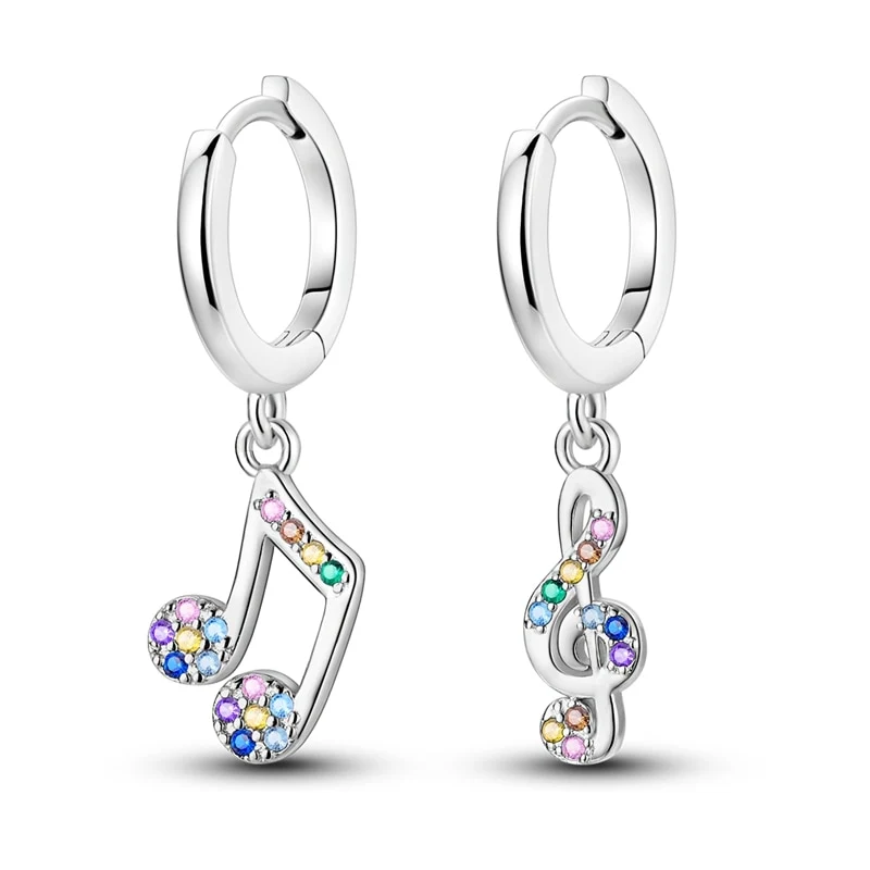 1 Paar Creolen aus 925 sterling Silber Schwarz Ohrringe Zirkonia Ohrstecker