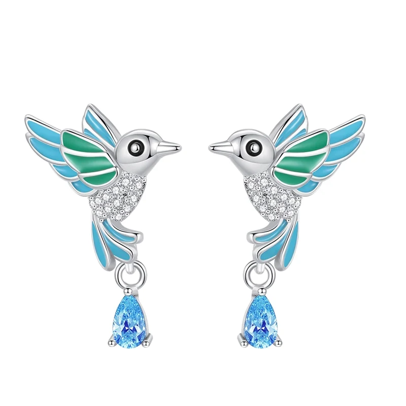 1 Paar Creolen aus 925 sterling Silber Schwarz Ohrringe Zirkonia Ohrstecker