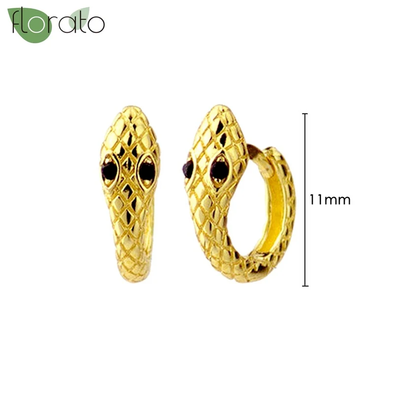 1 Paar Creolen aus 925 sterling Silber Gold Ohrringe Zirkonia Ohrstecker
