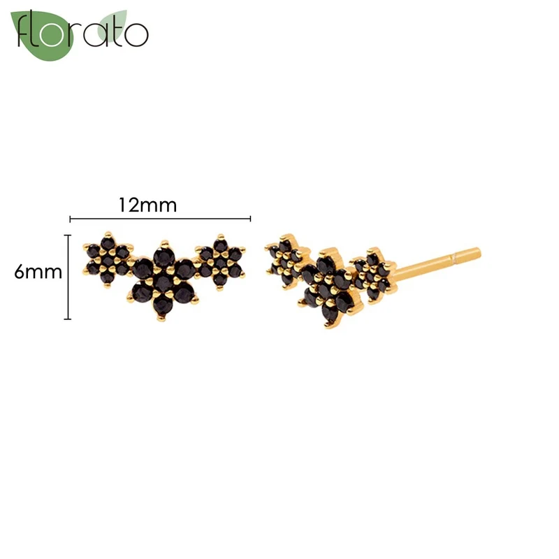 1 Paar Creolen aus 925 sterling Silber Gold Ohrringe Zirkonia Ohrstecker
