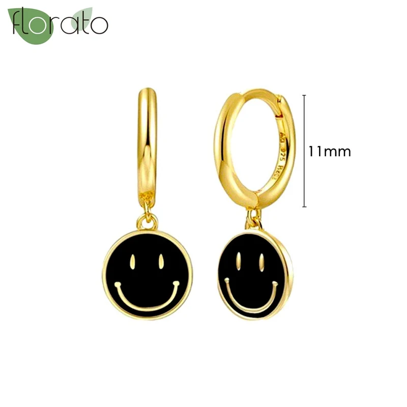 1 Paar Creolen aus 925 sterling Silber Gold Ohrringe Zirkonia Ohrstecker