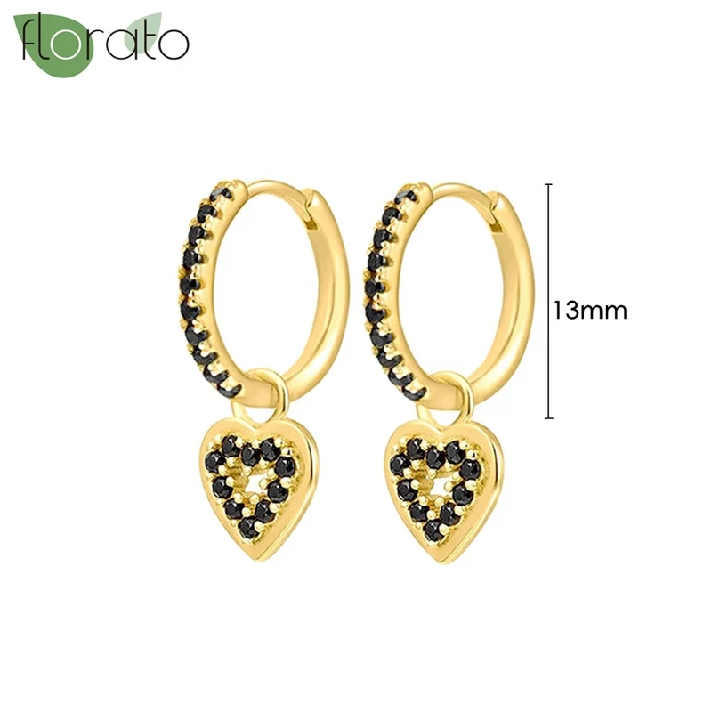 1 Paar Creolen aus 925 sterling Silber Gold Ohrringe Zirkonia Ohrstecker