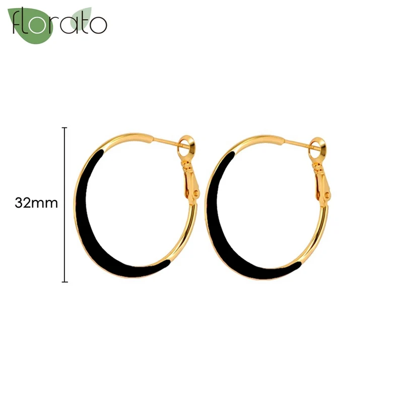1 Paar Creolen aus 925 sterling Silber Gold Ohrringe Zirkonia Ohrstecker