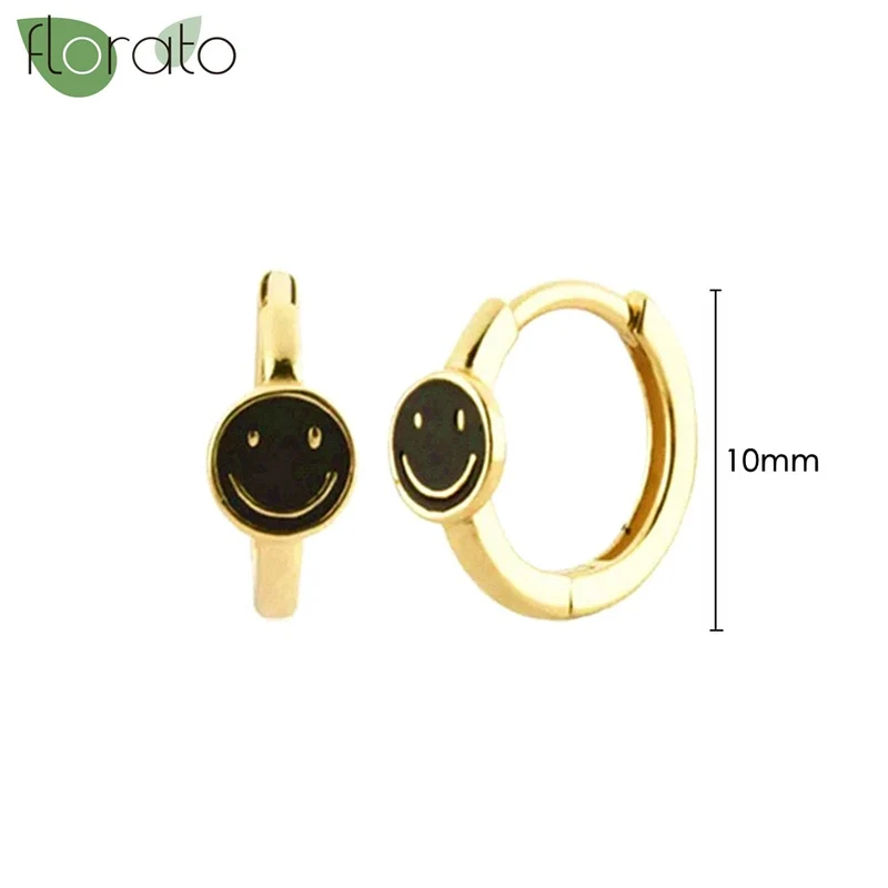 1 Paar Creolen aus 925 sterling Silber Gold Ohrringe Zirkonia Ohrstecker