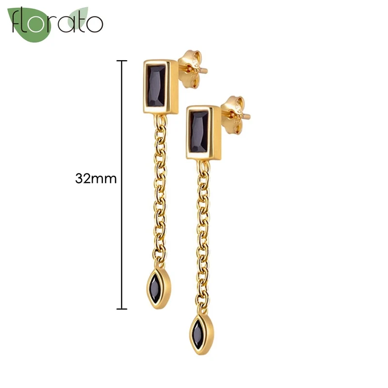 1 Paar Creolen aus 925 sterling Silber Gold Ohrringe Zirkonia Ohrstecker