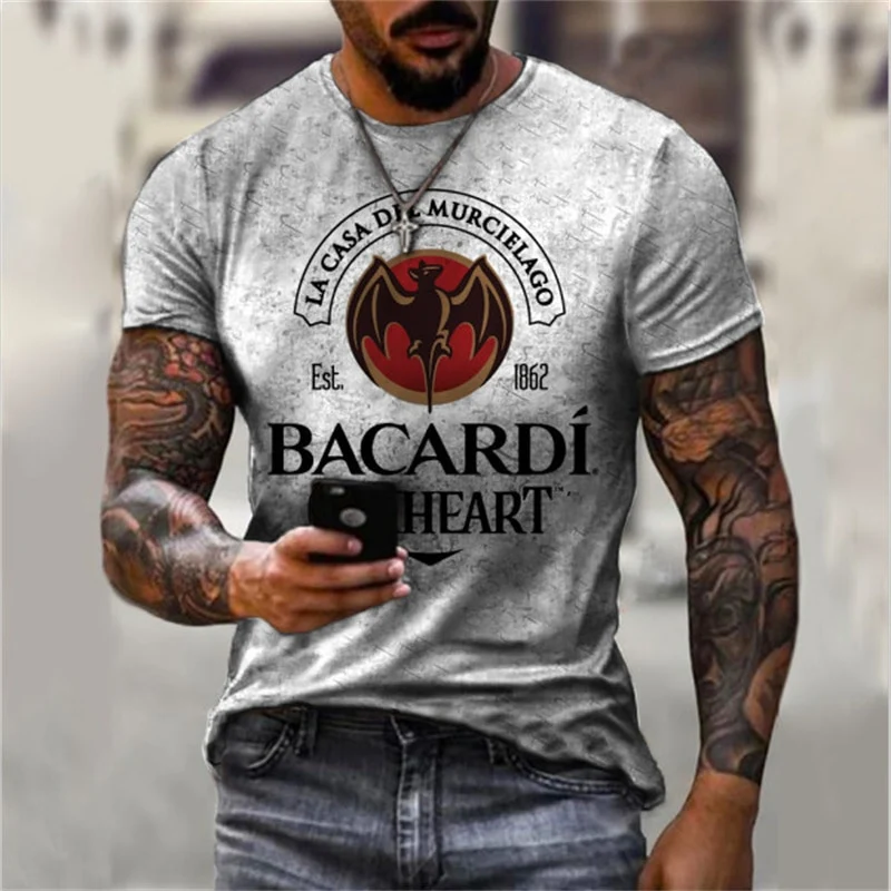 Herren Fashion Vintage 3D T-Shirt Rundhals Unisex Sommer Streetwear