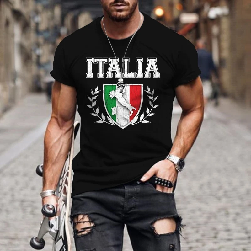 Herren Fashion Vintage 3D T-Shirt Rundhals Unisex Sommer Streetwear