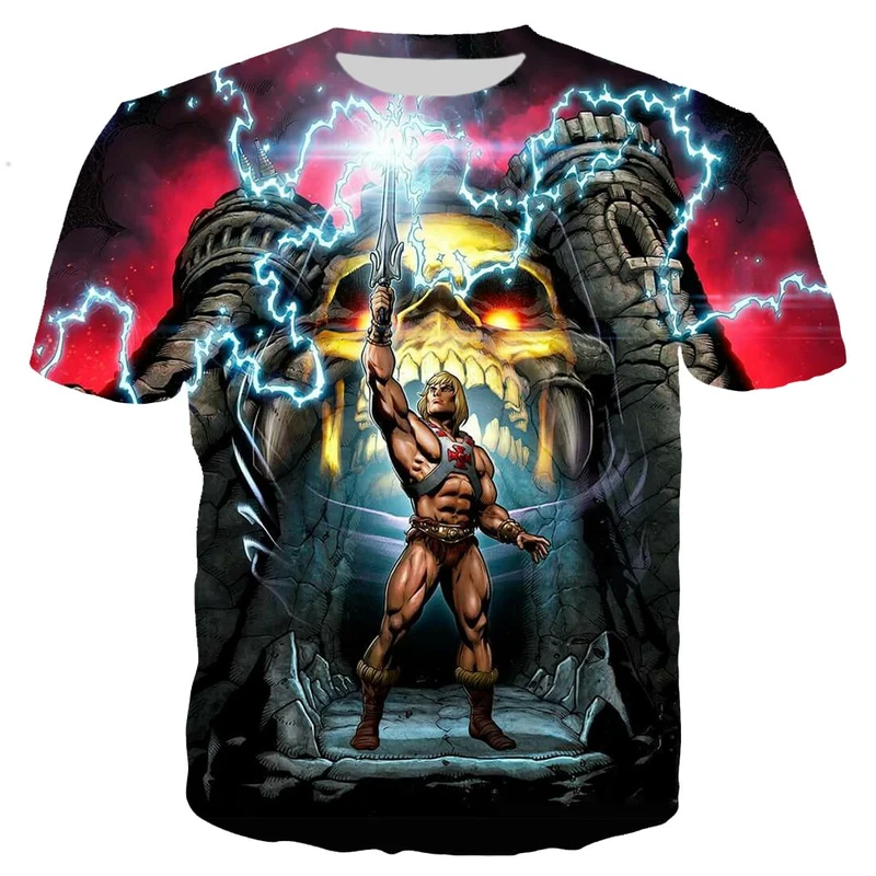 Herren Fashion Vintage 3D T-Shirt Rundhals Unisex Sommer Streetwear