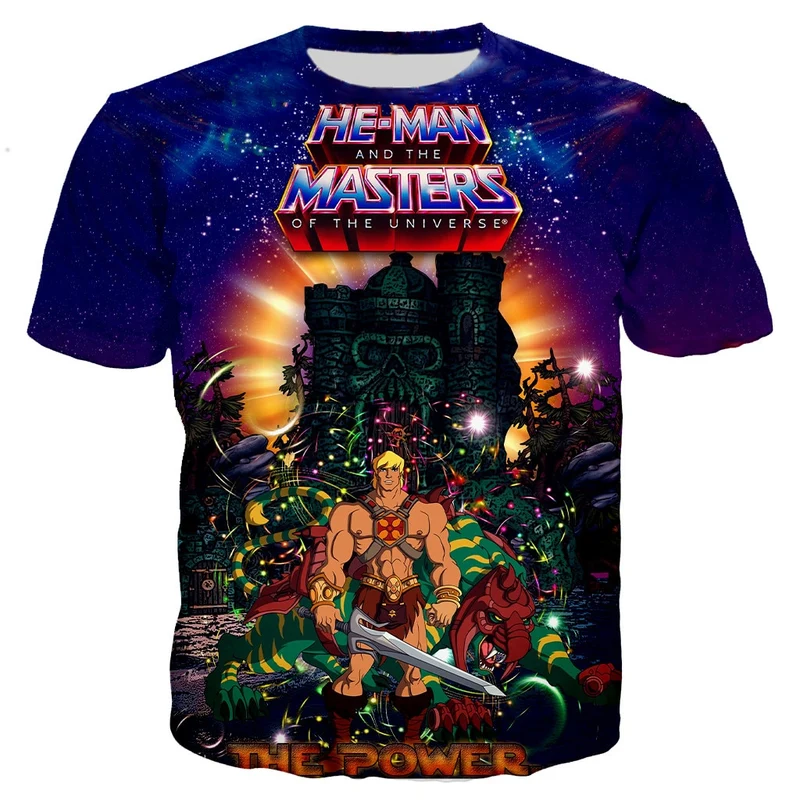 Herren Fashion Vintage 3D T-Shirt Rundhals Unisex Sommer Streetwear