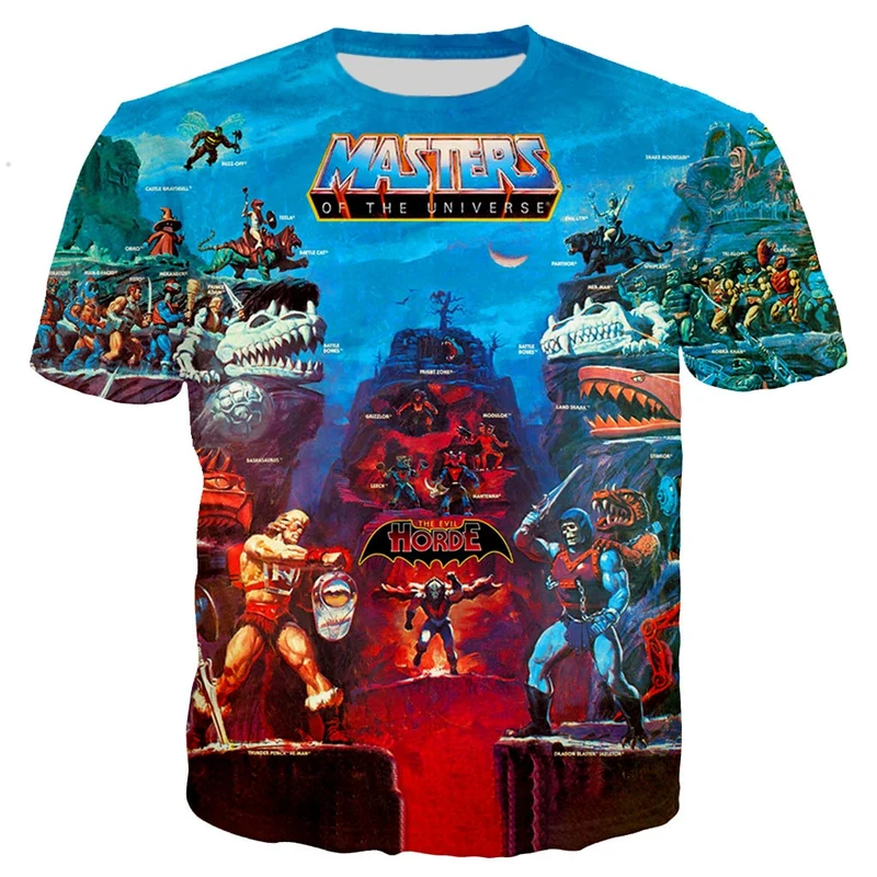 Herren Fashion Vintage 3D T-Shirt Rundhals Unisex Sommer Streetwear