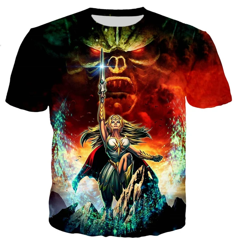 Herren Fashion Vintage 3D T-Shirt Rundhals Unisex Sommer Streetwear