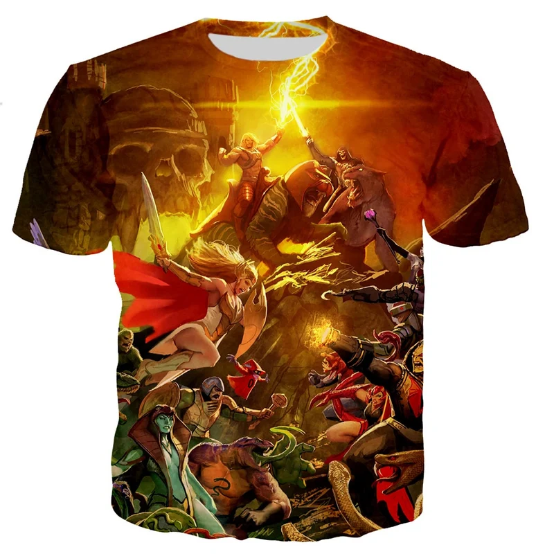 Herren Fashion Vintage 3D T-Shirt Rundhals Unisex Sommer Streetwear