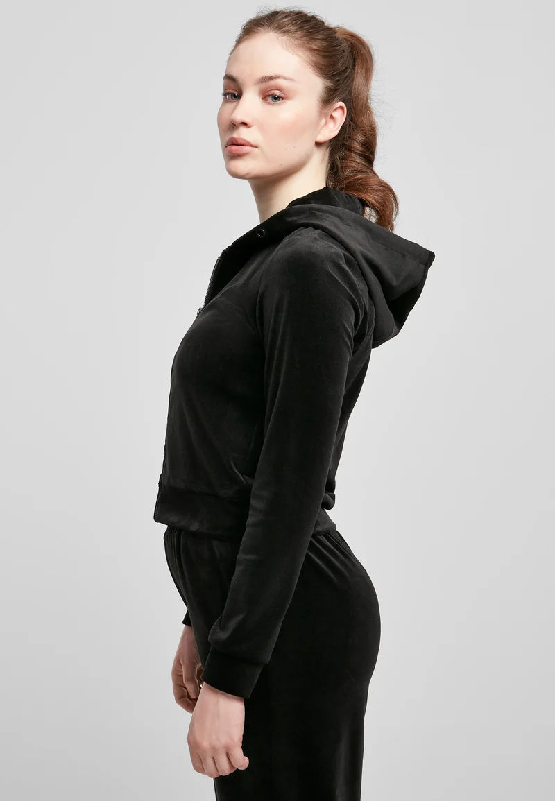 UC Short Velvet Zip Hoody