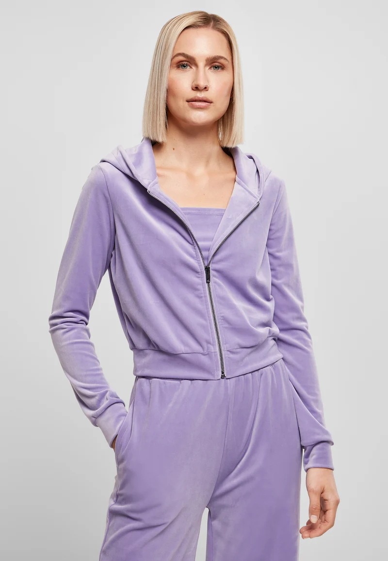 UC Short Velvet Zip Hoody