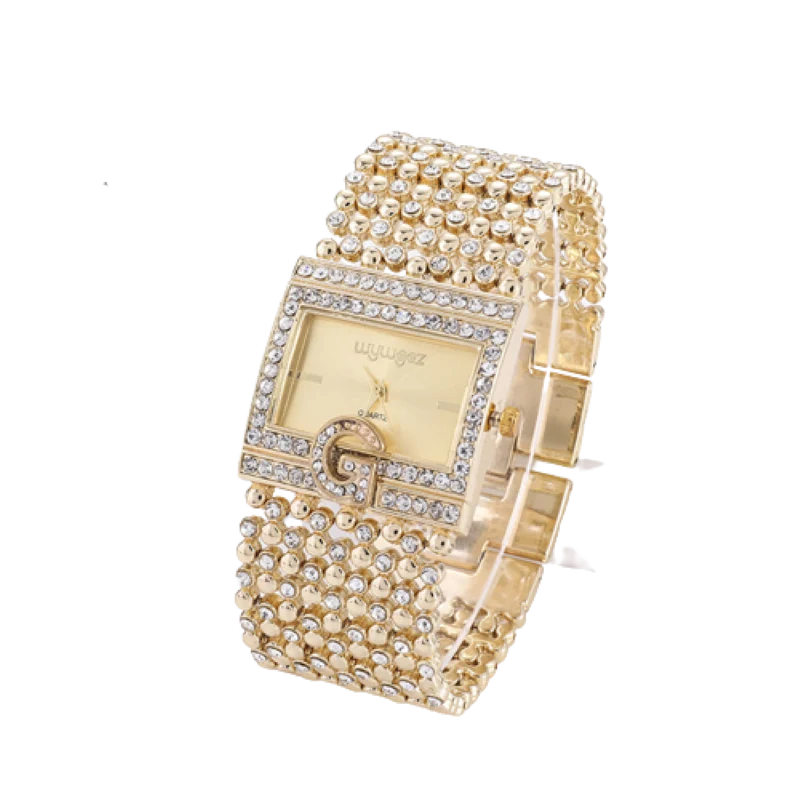 Damen Armband Uhr Mode Fashion Strass Luxus Quartz Business Schmuck