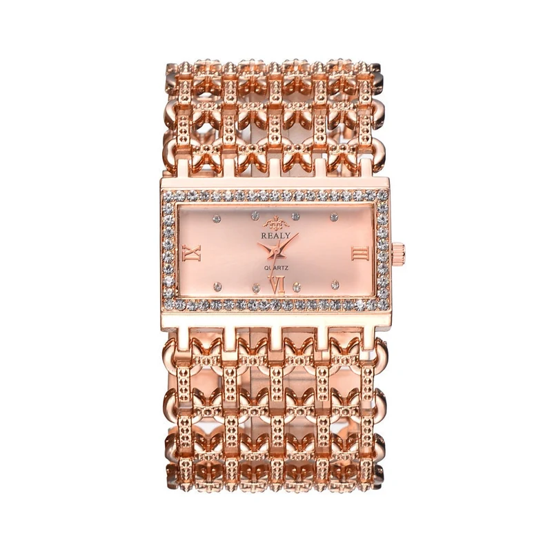 Damen Armband Uhr Mode Fashion Strass Luxus Quartz Business Schmuck