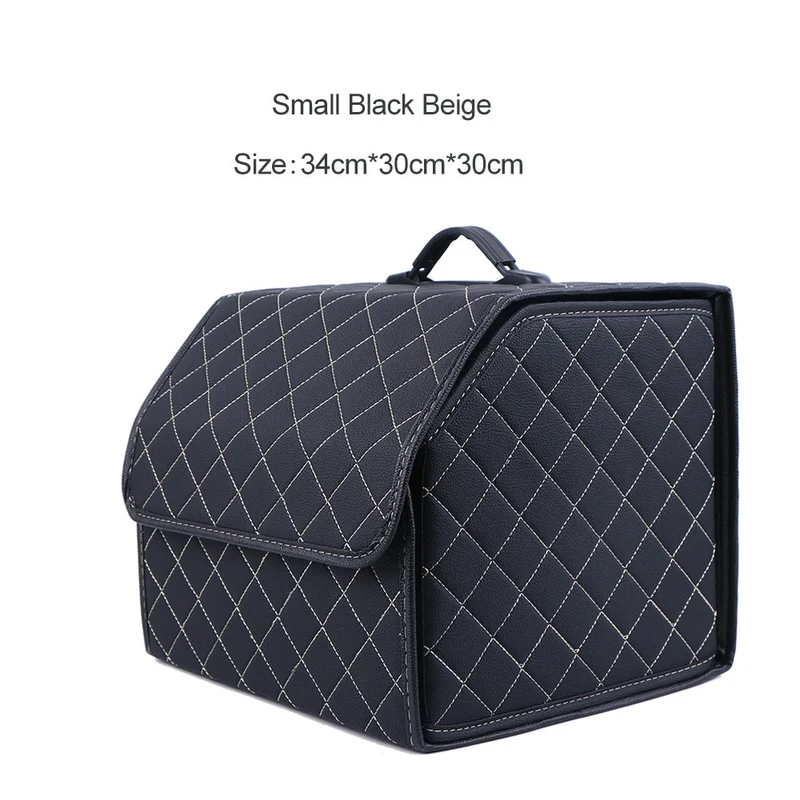 Leder Aufbewahrungsbox Kofferraum Organizer Auto Tasche Klappbarer