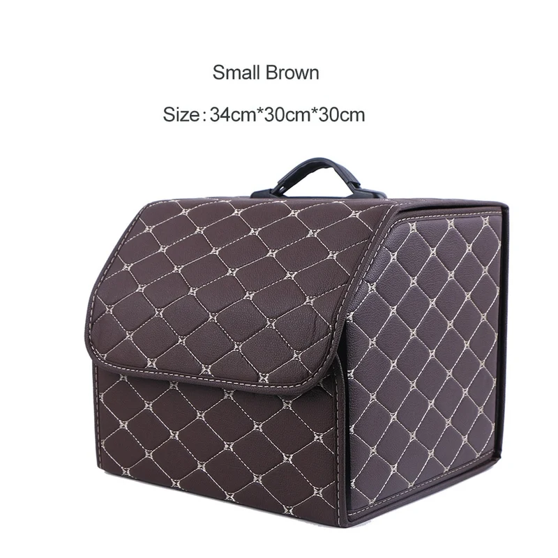 Leder Aufbewahrungsbox Kofferraum Organizer Auto Tasche Klappbarer
