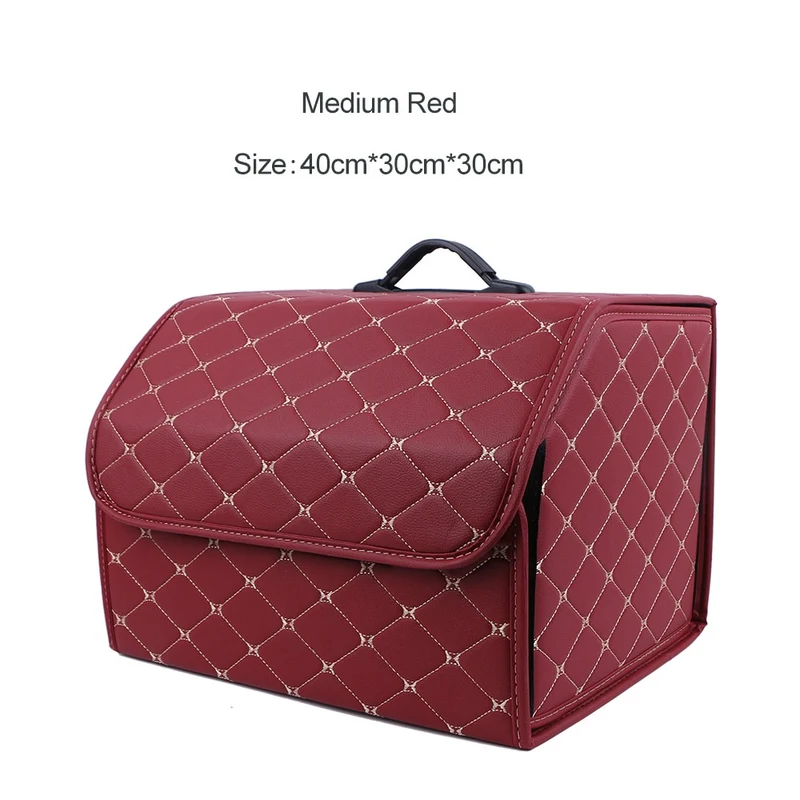 Leder Aufbewahrungsbox Kofferraum Organizer Auto Tasche Klappbarer