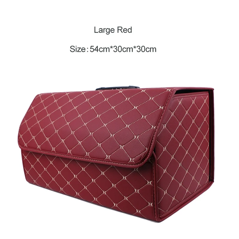 Leder Aufbewahrungsbox Kofferraum Organizer Auto Tasche Klappbarer