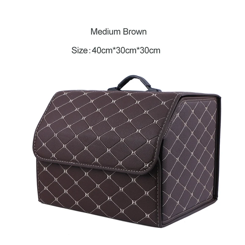 Leder Aufbewahrungsbox Kofferraum Organizer Auto Tasche Klappbarer