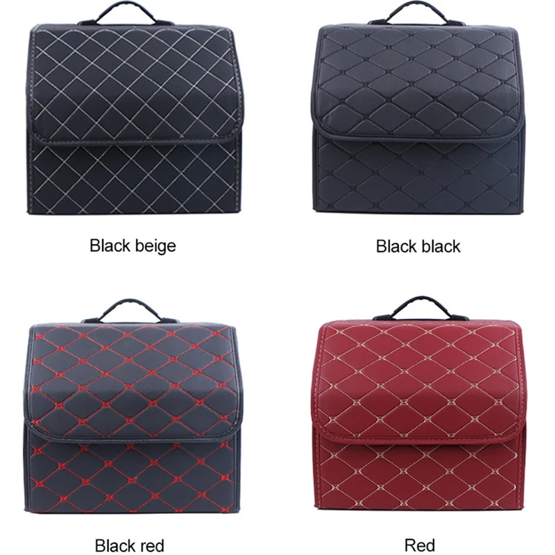 Leder Aufbewahrungsbox Kofferraum Organizer Auto Tasche Klappbarer