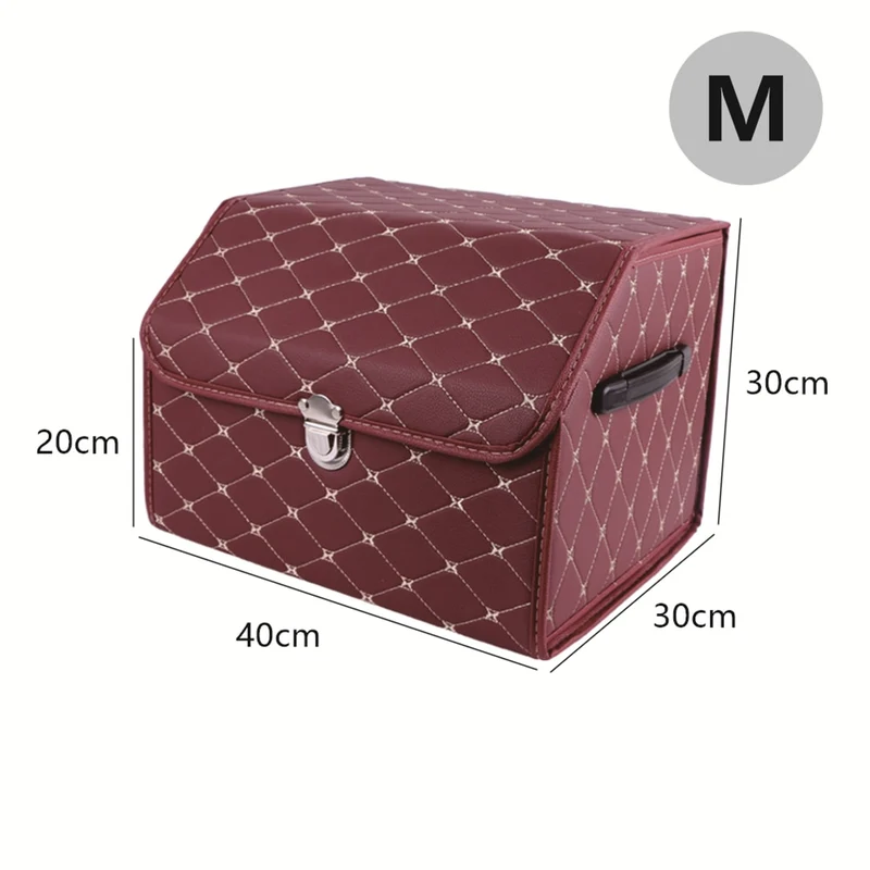 Leder Aufbewahrungsbox Kofferraum Organizer Auto Tasche Klappbarer