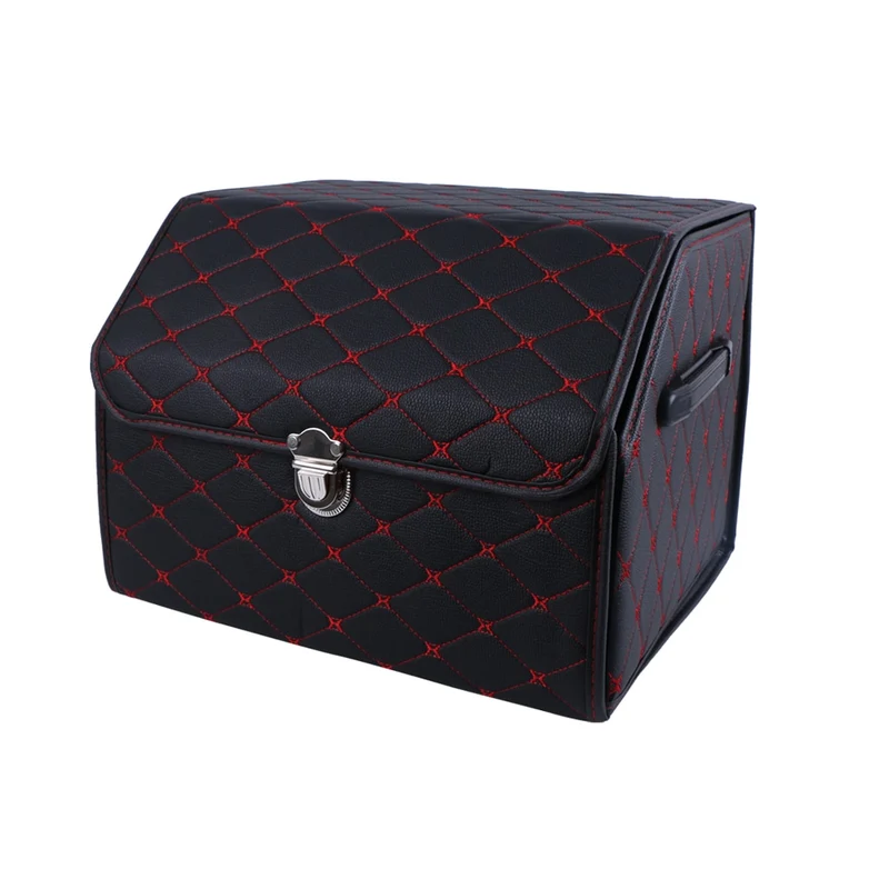 Leder Aufbewahrungsbox Kofferraum Organizer Auto Tasche Klappbarer