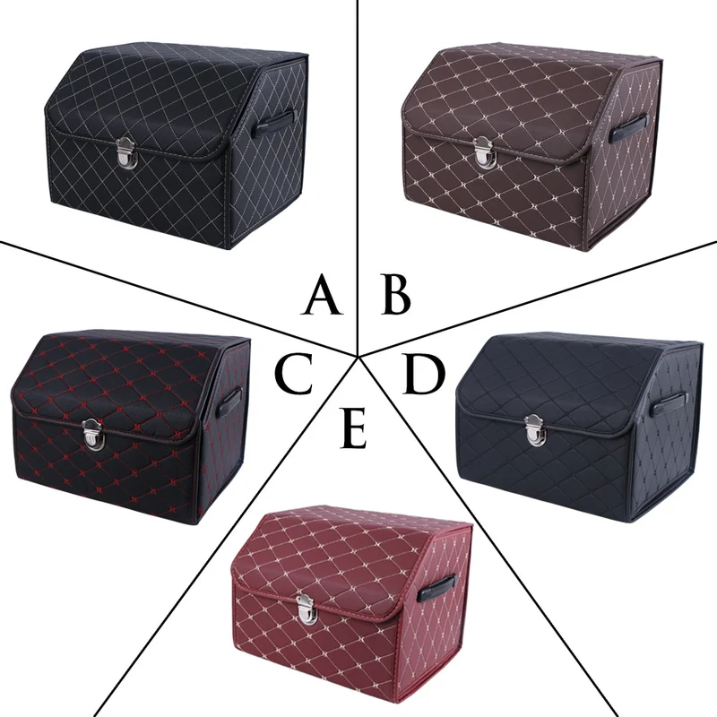 Leder Aufbewahrungsbox Kofferraum Organizer Auto Tasche Klappbarer