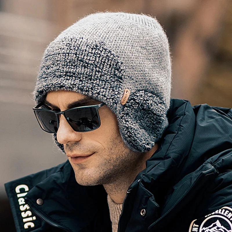 Warme Herren Frauen Wintermütze Fleece Mütze Strickmütze Kappe Hut Unisex Cap