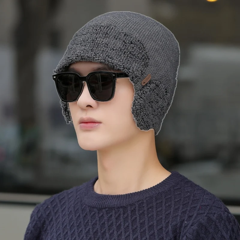 Warme Herren Frauen Wintermütze Fleece Mütze Strickmütze Kappe Hut Unisex Cap
